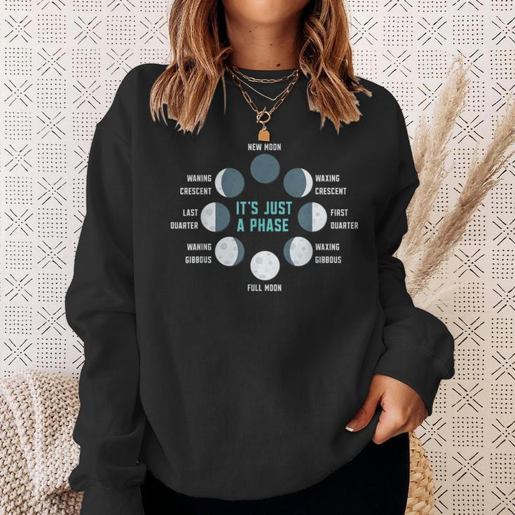 It's Just A Phase Lunar Eclipse Astronomy Moon Phase Sweatshirt Gifts for Her
