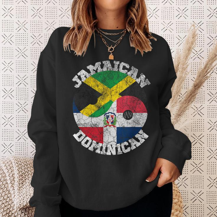 Jamaican Dominican Flag Dominican And Jamaica Flag Sweatshirt Gifts for Her