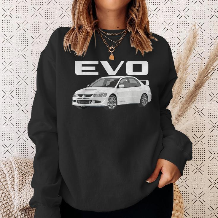 Jdm Car Evo 8 Wicked White Rs Turbo 4G63 Sweatshirt Gifts for Her