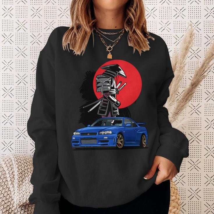 Jdm Skyline R34 Car Tuning Japan Samurai Drift Sweatshirt Gifts for Her