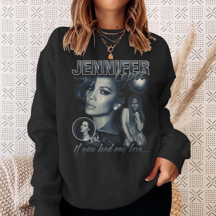 Jennifer Lopez Bootleg Portrait Black Sweatshirt Geschenke für Sie