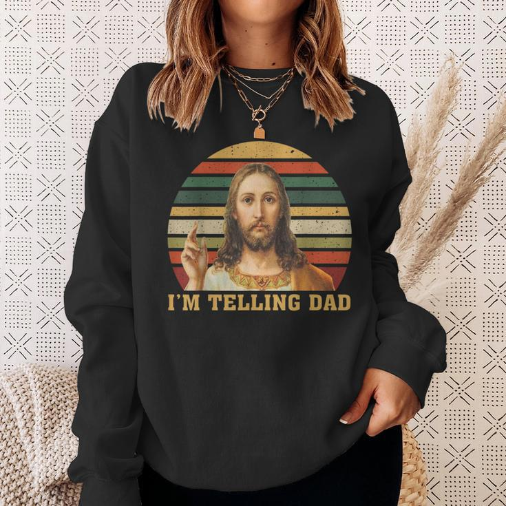 Jesus I'm Telling Dad Sweatshirt Gifts for Her