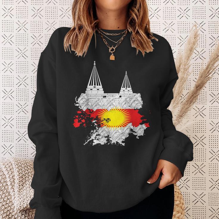 Jezidian Flag Yazidi Jesiden Melek Taus Lalish Ezidxan Sweatshirt Geschenke für Sie