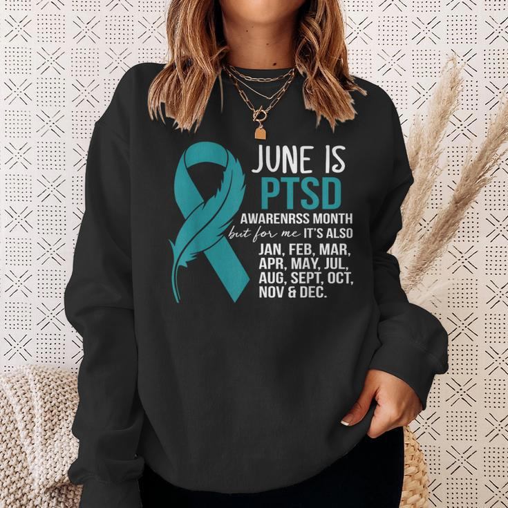 June Is Post-Traumatic Stress Disorder Ptsd Awareness Month Sweatshirt Gifts for Her