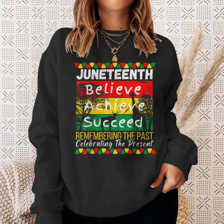 Junenth Is My Independence Day Black Pride Melanin Sweatshirt Gifts for Her