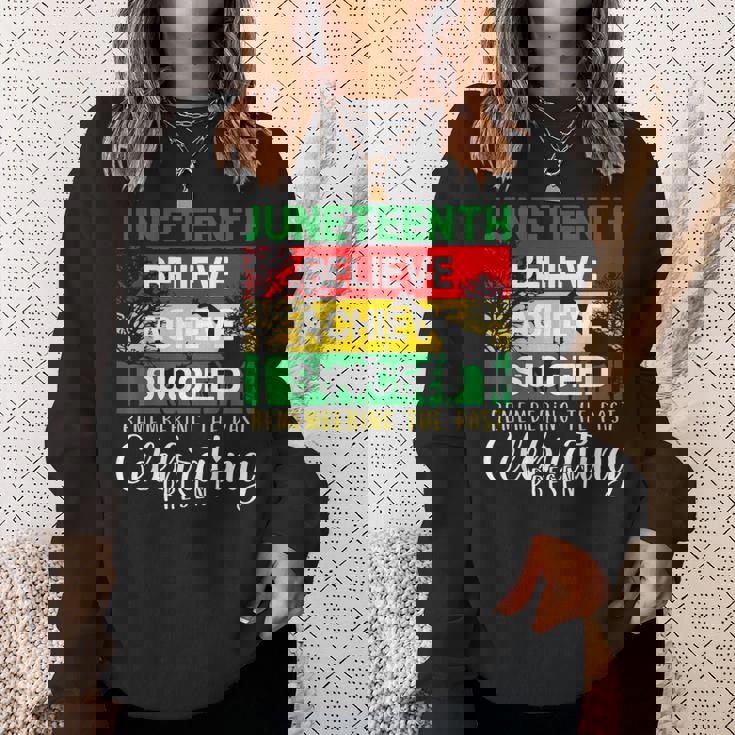 Junenth Is My Independence Day Black Pride Melanin Sweatshirt Gifts for Her