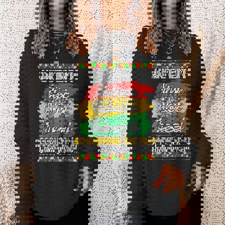 Junenth Is My Independence Day Black Pride Sweatshirt Gifts for Her