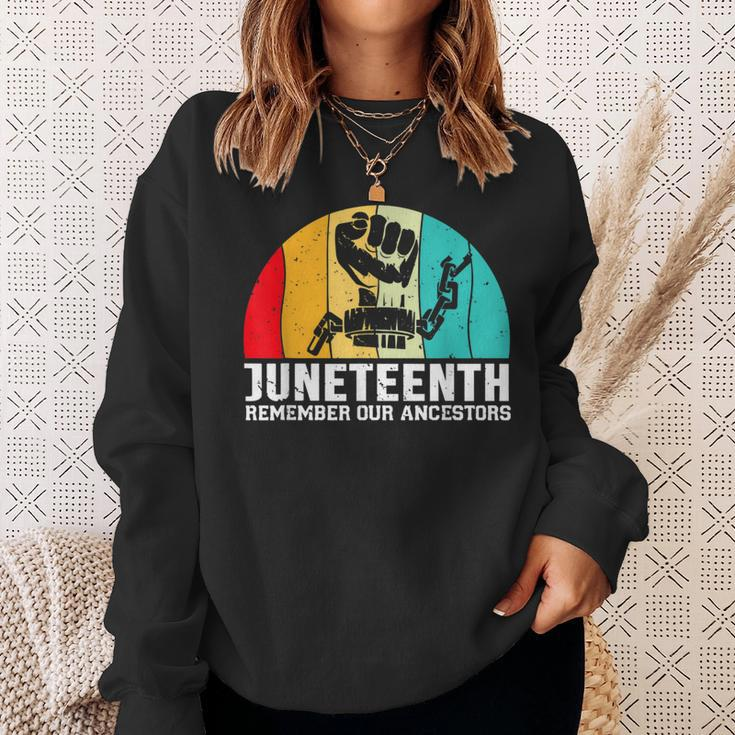 Junenth Remember Our Ancestors Free Black African Sweatshirt Gifts for Her