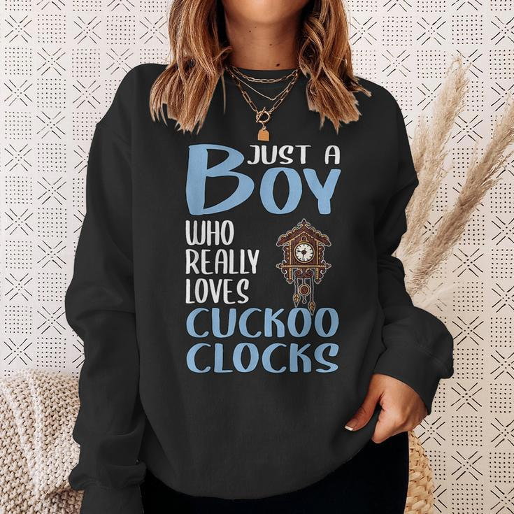Just A Boy Who Really Loves Cuckoo Clocks Sweatshirt Gifts for Her