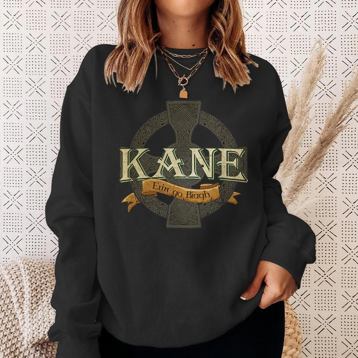 Kane Irish Surname Kane Irish Family Name Celtic Cross Sweatshirt Gifts for Her