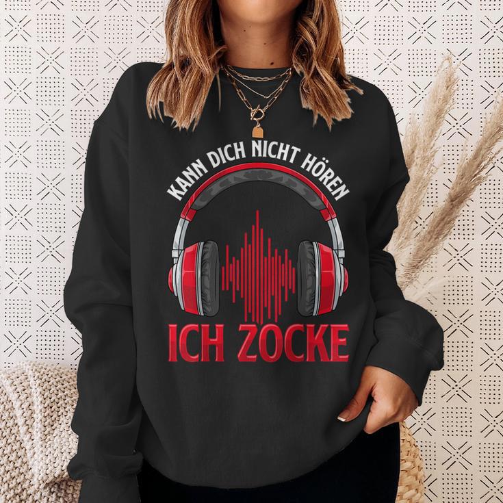 Kann Dich Nicht Hören Ich Zocke I Pc Gamer Headset Half Sleeve Sweatshirt Geschenke für Sie