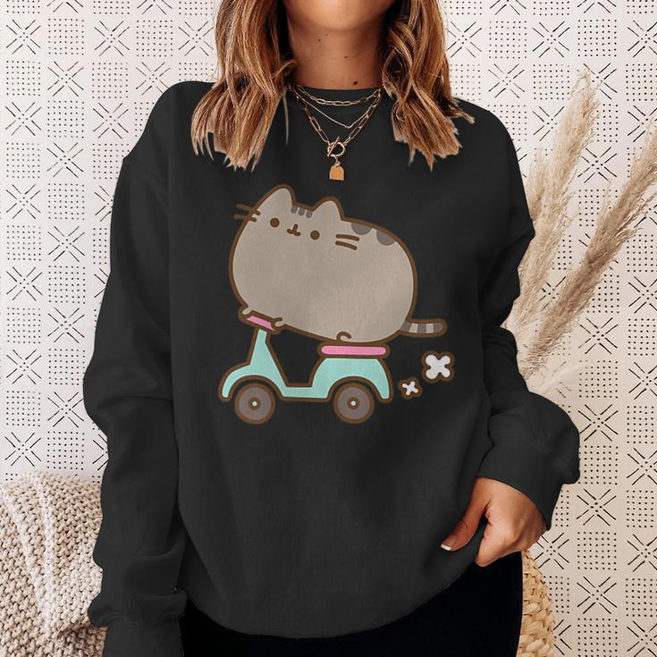 Katzen-Scooter Sweatshirt, Unisex Lustiges Motiv für Herren und Damen Geschenke für Sie
