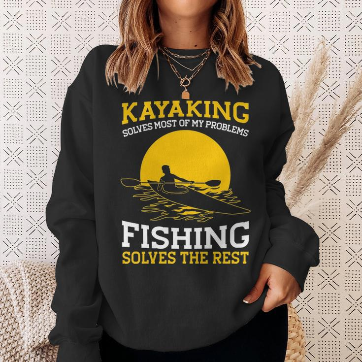 Kayaking Canoeing Kayak Angler Fishing Sweatshirt Gifts for Her