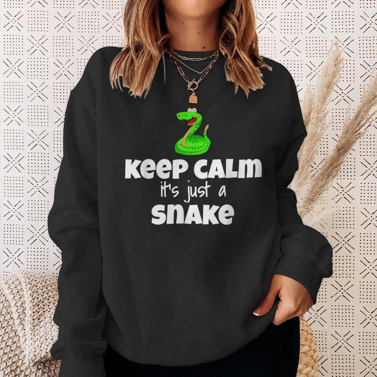 Keep Calm It's Just A Snake Herpetologist Costume Sweatshirt Gifts for Her