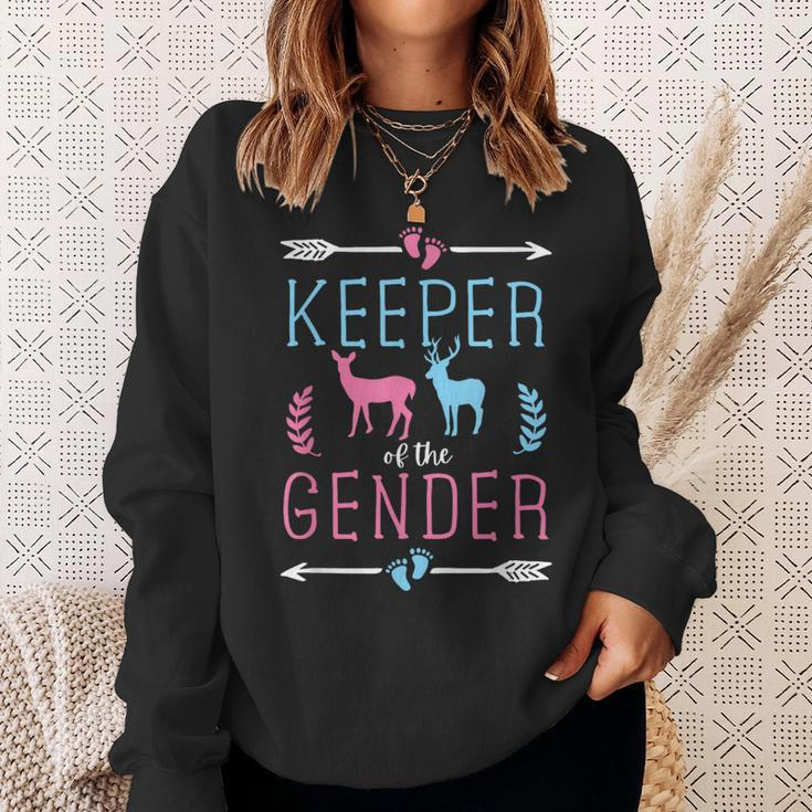 Keeper Of The Gender Buck Or Doe In Blue And Pink Party Sweatshirt Gifts for Her