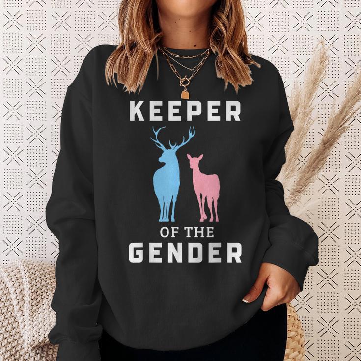 Keeper Of The Gender Buck Or Doe Gender Reveal Sweatshirt Gifts for Her