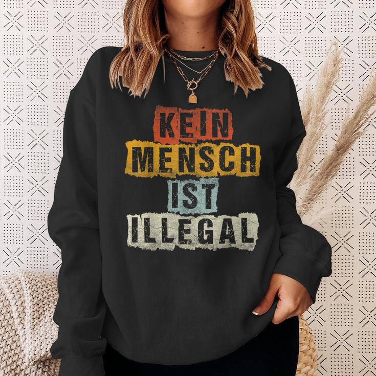 Kein Mensch Ist Illegal Anti Rassismus Sweatshirt Geschenke für Sie