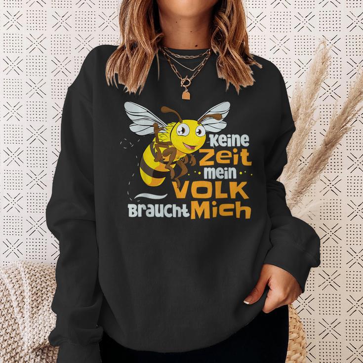 Keine Zeit Mein Volk Braucht Mich Biene Breekeder German Sweatshirt Geschenke für Sie