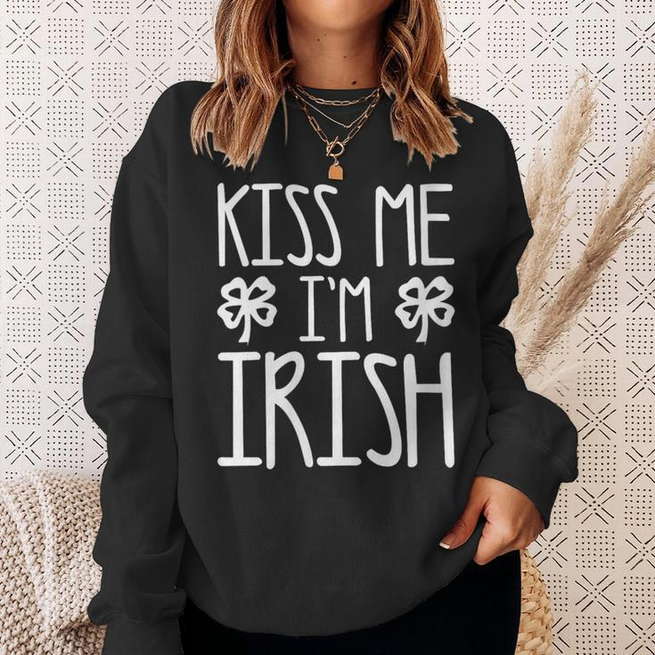 Kiss Me I'm Irish Saint Patrick's Day Sweatshirt Gifts for Her