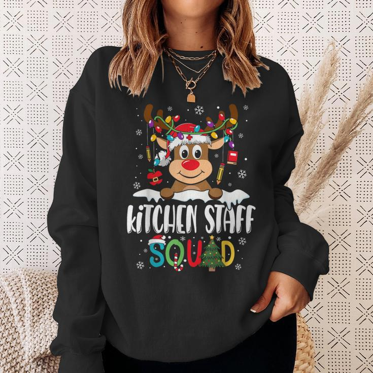 Kitchen Staff Squad Reindeer Lunch Lady Christmas Sweatshirt Gifts for Her