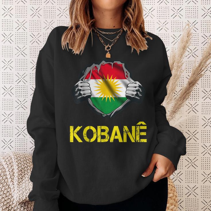 Kobani Kobane Kurdish Kurd Symbol Kurdistan Flag Sweatshirt Geschenke für Sie