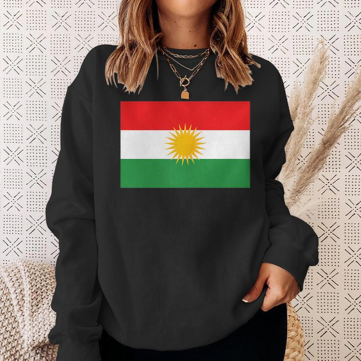 Kurdish Flag Kurdin Motif Rojava Pumpdistan Colours Sweatshirt Geschenke für Sie