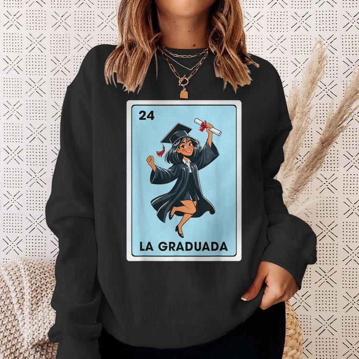 La Graduada Grad Mexican Bingo Card Latina Grad Graduation Sweatshirt Gifts for Her