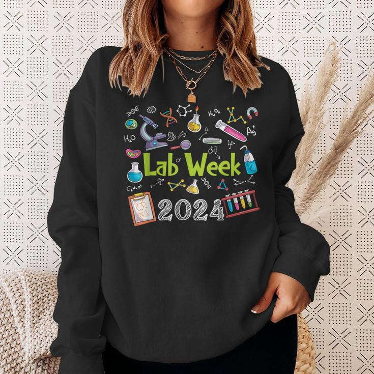 Lab Week 2024 Retro Medical Laboratory Tech Lab Week Sweatshirt Gifts for Her