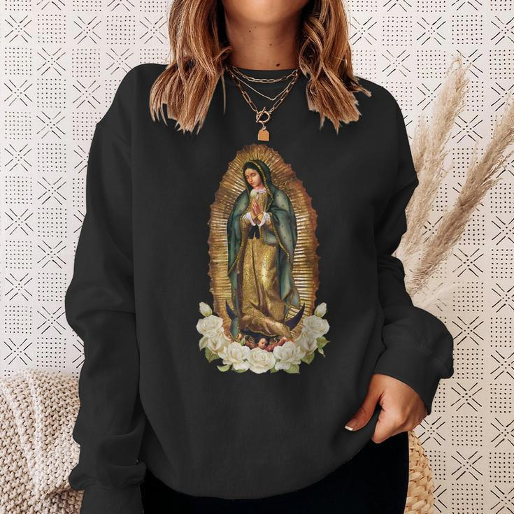 Our Lady Of Guadalupe Virgin Mary Catholic Saint Sweatshirt Gifts for Her