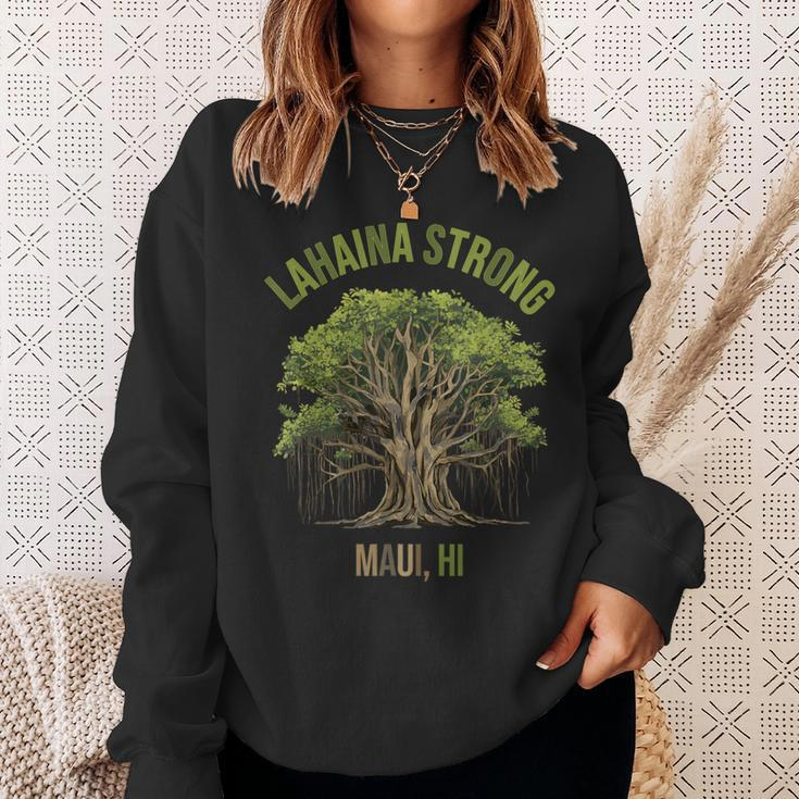 Lahaina Strong Maui Hawaii Old Banyan Tree Saved Majestic Sweatshirt Gifts for Her