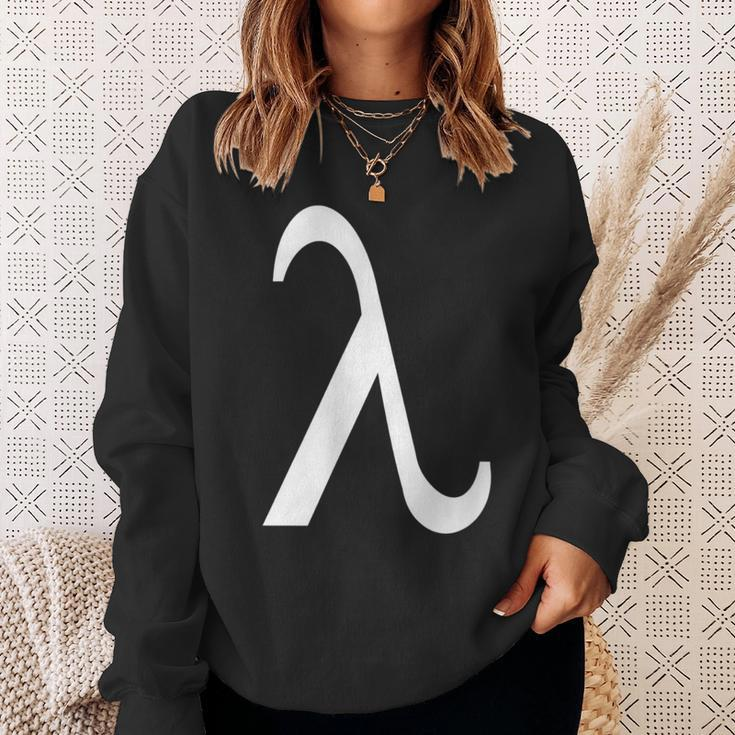 Lambda Greek Letter Says Lambda Greek Sign Symbol Function Sweatshirt Gifts for Her
