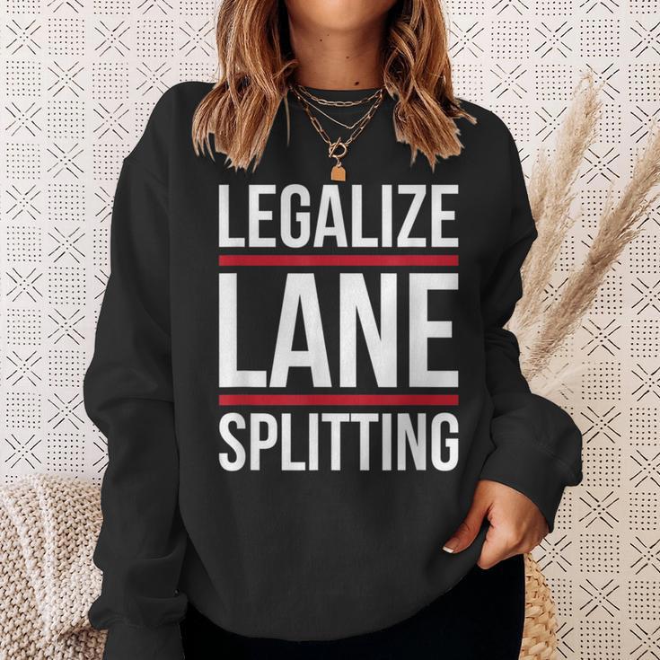 Lane-Splitting Motorcycle Cars Make Lane Splitting Legal Sweatshirt Gifts for Her