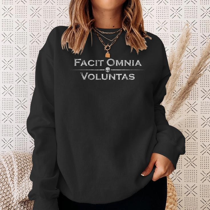 Latin Slogan Facit Omnia Voluntas Sweatshirt Geschenke für Sie