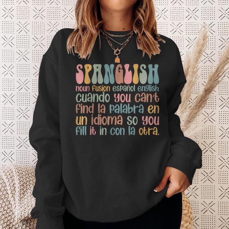 Latin Spanish English Spanglish Noun Definition Hispanic Sweatshirt Gifts for Her