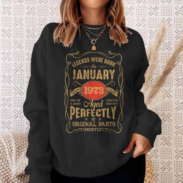 Legends Born In January 1973 50 Years Old 50Th Birthday Sweatshirt Gifts for Her