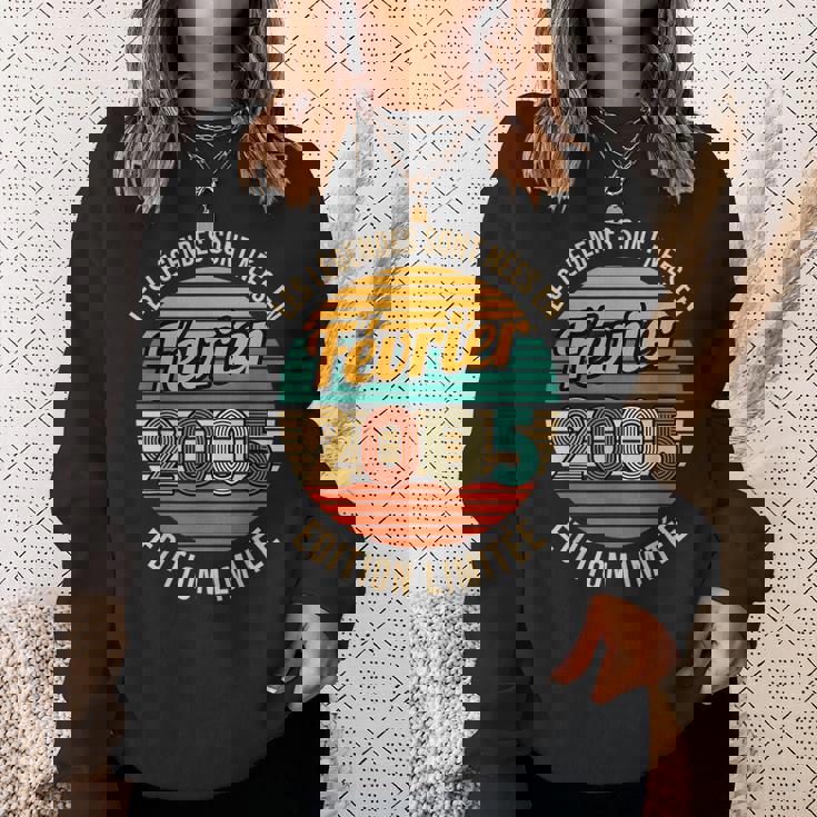 Les Legendes Sont Nees En Fevrier 2005 18Ème Anniversaire Sweater e Cadeaux pour elle