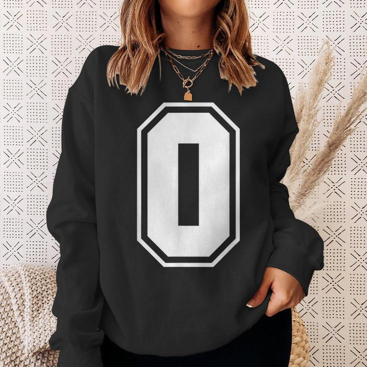 Letter O Number 0 Zero Alphabet Monogram Spelling Counting Sweatshirt Gifts for Her