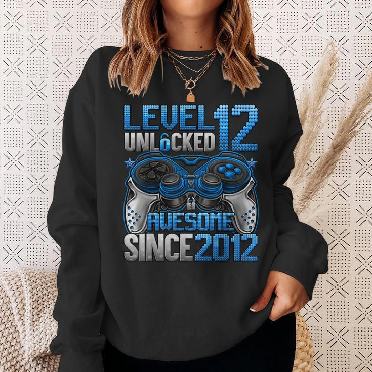 Level 12 Unlocked Awesome Since 2012 12Th Birthday Gaming Sweatshirt Gifts for Her
