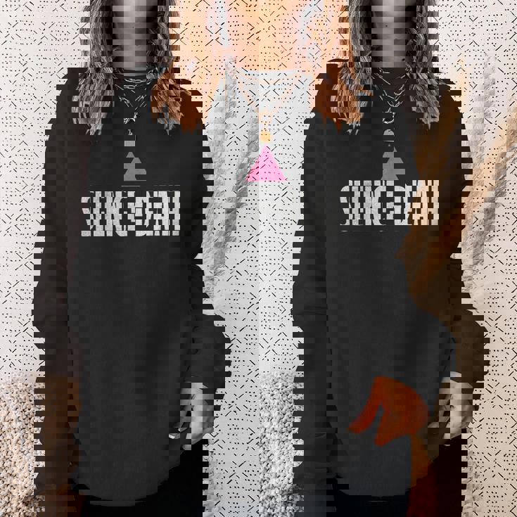 Lgbt Rights Silence Death Vintage Month Lgbt Pride Sweatshirt Gifts for Her