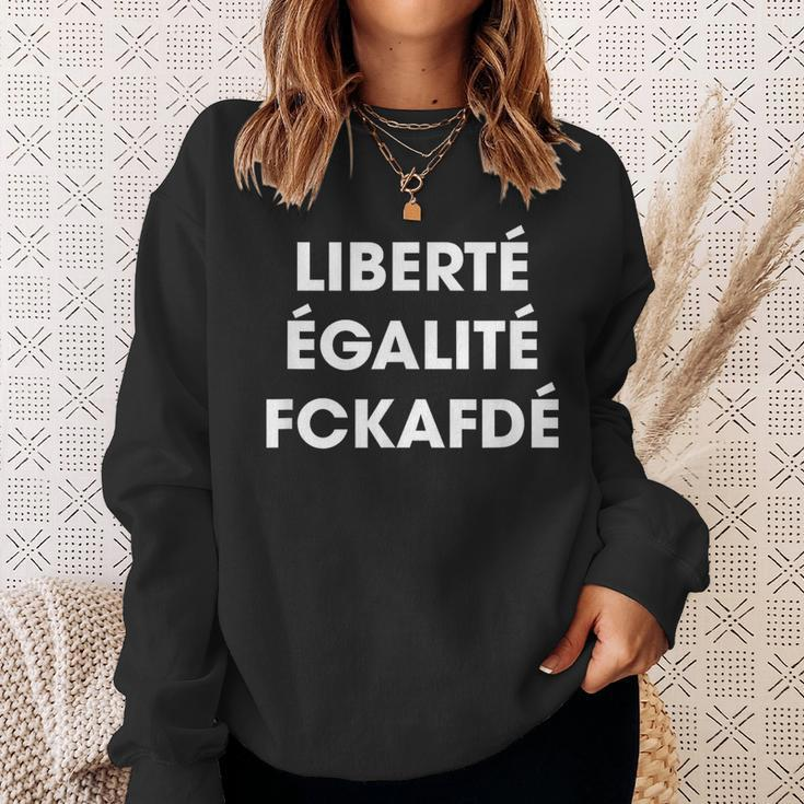 Liberté Egalité Fckafdé Politisches Statement Sweatshirt Geschenke für Sie