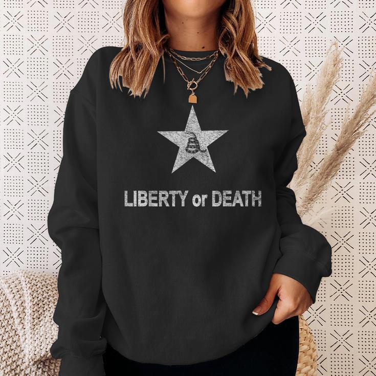 Liberty Or Death Battalion Flag Gadsden Snake Sweatshirt Gifts for Her