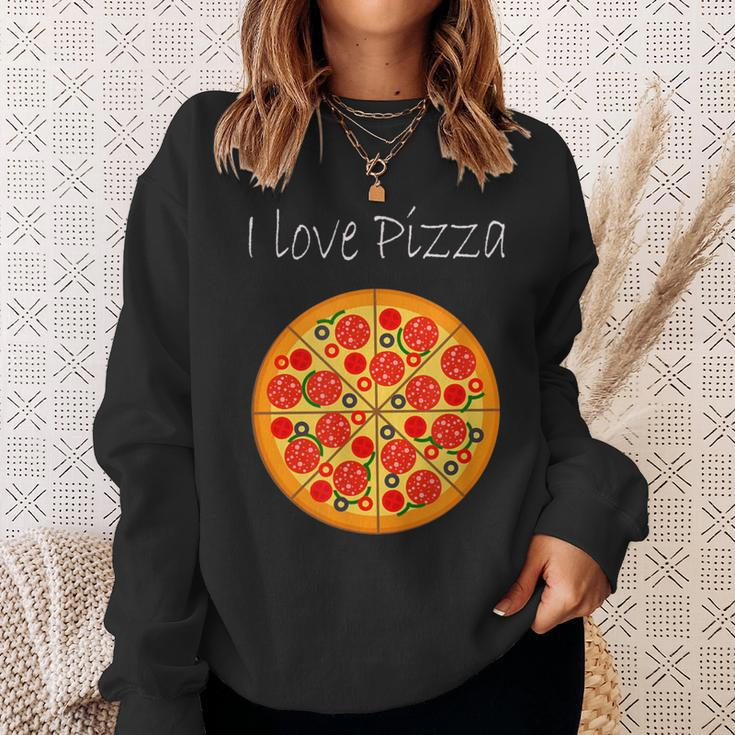 Liebe zur Pizza Grafik Sweatshirt, Unisex mit Pizza-Motiv Geschenke für Sie