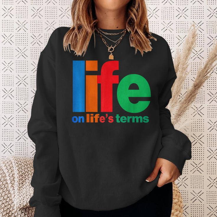 Life On Life's Terms Aa & Na Slogans Sayings Sweatshirt Gifts for Her
