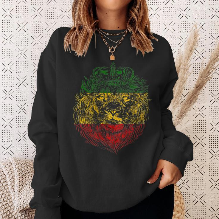 Lion Of Judah Rastafari Roots Rasta Reggae Jamaican Pride Sweatshirt Gifts for Her