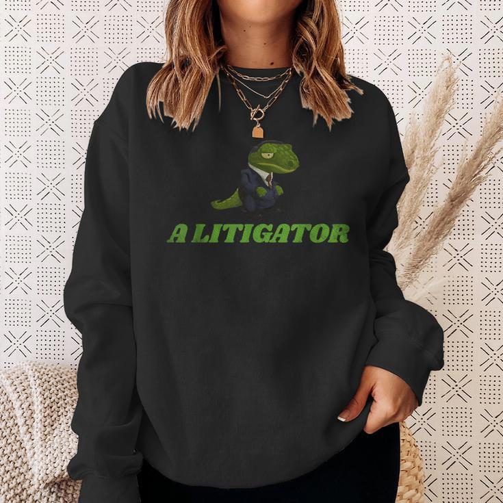 A Litigator Lawyer Alligator Suit Sweatshirt Gifts for Her