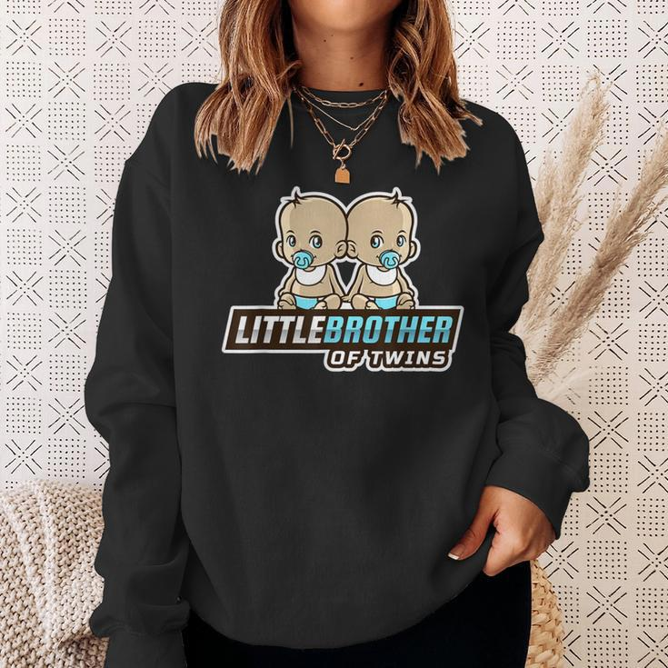 Little Brother Of Twins Younger Sibling Kid Wombmate Sweatshirt Gifts for Her
