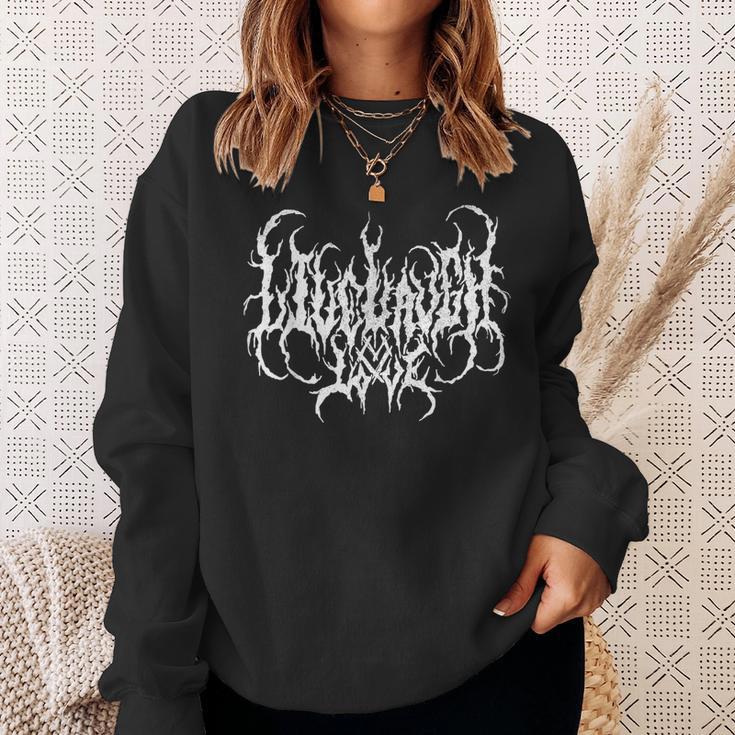 Live Laugh Love Death Metal Music Typography Sweatshirt Gifts for Her