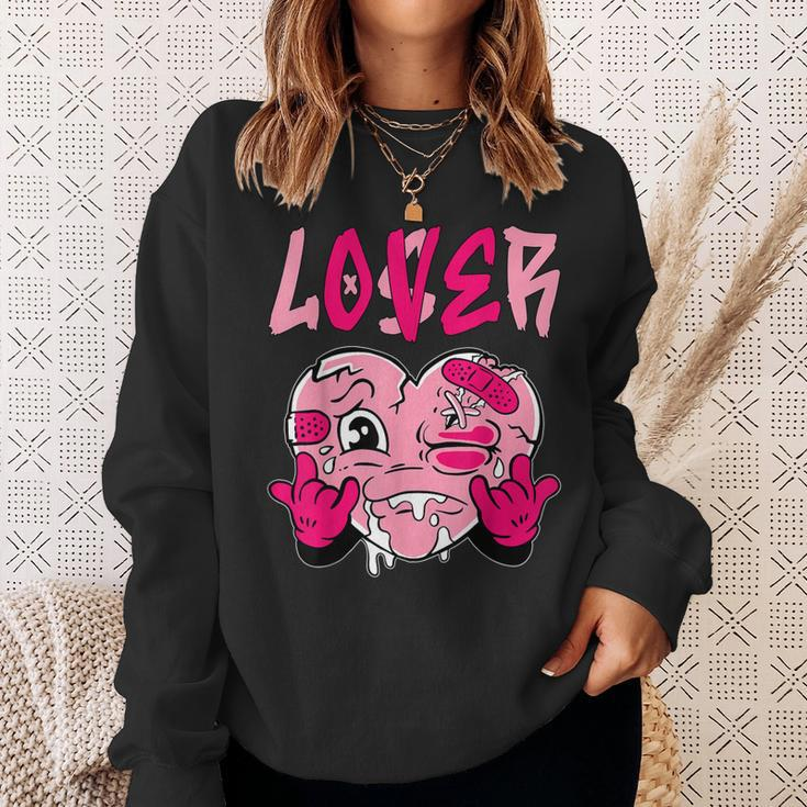 Loser Lover Pink Drip Heart Matching Outfit Women Sweatshirt Gifts for Her