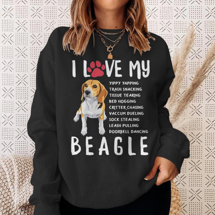 I Love My Beagle Beagle Lover Gif Sweatshirt Gifts for Her