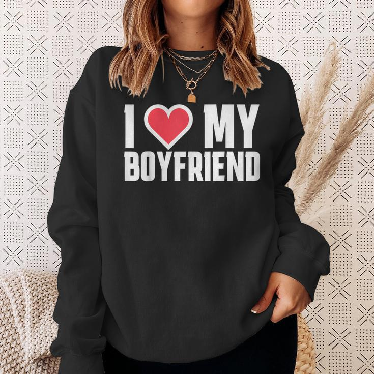 I Love My Bf Boyfriend Sweatshirt Gifts for Her
